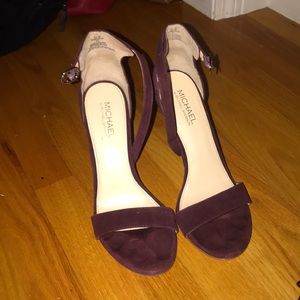 Wine Suede Heels